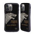 thumbnail image 1 of Head Case Designs Officially Licensed HBO Game of Thrones House Mottos Stark Hybrid Case Compatible with Apple iPhone 14 Pro, 1 of 7