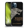 thumbnail image 1 of Head Case Designs Officially Licensed HBO Game of Thrones House Mottos Stark Soft Gel Case Compatible with Apple iPhone 12 / iPhone 12 Pro, 1 of 7