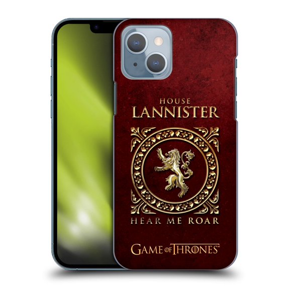 Head Case Designs Officially Licensed HBO Game of Thrones Metallic Sigils Lannister Hard Back Case Compatible with Apple iPhone 14