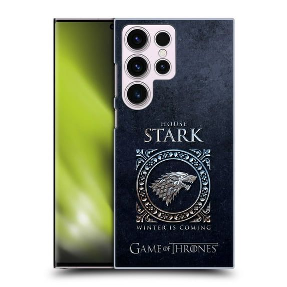 Head Case Designs Officially Licensed HBO Game of Thrones Metallic Sigils Stark Hard Back Case Compatible with Samsung Galaxy S23 Ultra 5G