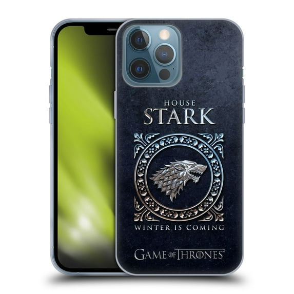 Head Case Designs Officially Licensed HBO Game of Thrones Metallic Sigils Stark Soft Gel Case Compatible with Apple iPhone 13 Pro Max