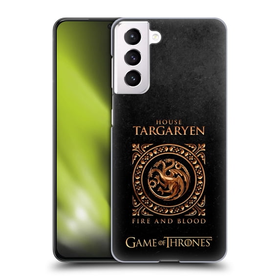Head Case Designs Officially Licensed HBO Game of Thrones Metallic Sigils Targaryen Hard Back Case Compatible with Samsung Galaxy S21 5G