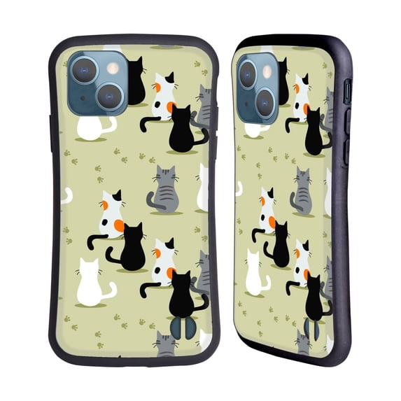 Head Case Designs Officially Licensed Haroulita Cats And Dogs Cats Hybrid Case Compatible with Apple iPhone 13