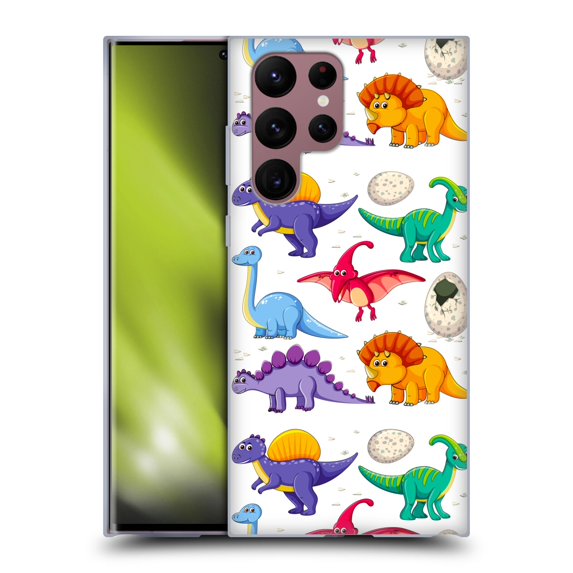 Head Case Designs Officially Licensed Haroulita Forest Dinosaurs Soft Gel Case Compatible with Samsung Galaxy S22 Ultra 5G