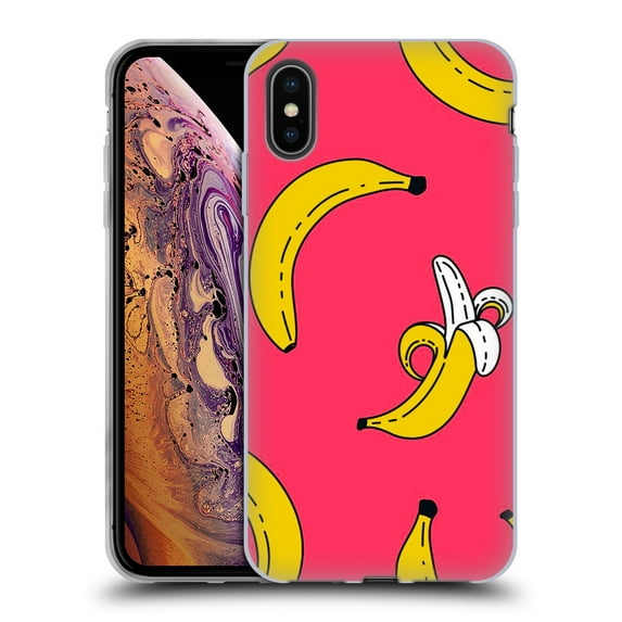 Head Case Designs Officially Licensed Haroulita Fruits Bananas Soft Gel Case Compatible with Apple iPhone XS Max