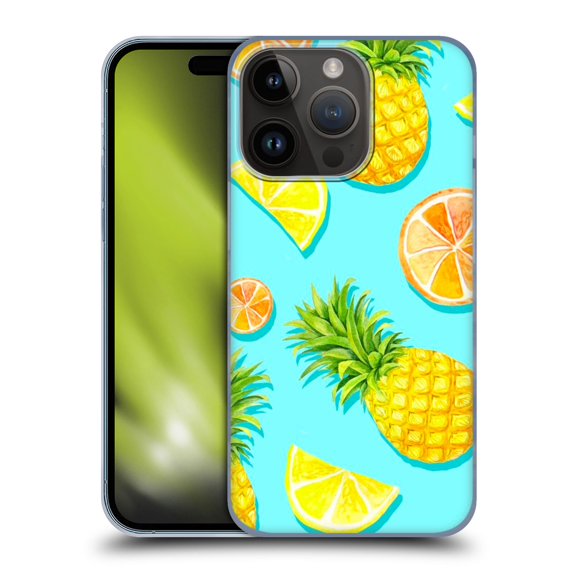 Head Case Designs Officially Licensed Haroulita Fruits Citrus Surprise Hard Back Case Compatible with Apple iPhone 15 Pro