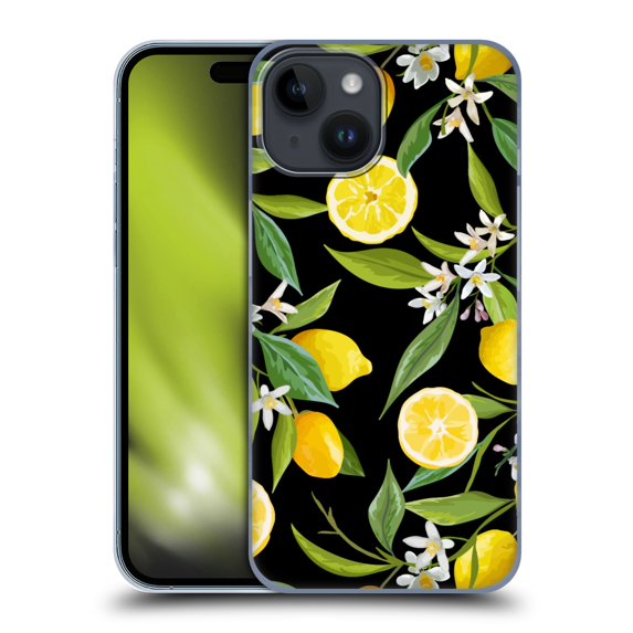 Head Case Designs Officially Licensed Haroulita Fruits Flowers And Lemons Hard Back Case Compatible with Apple iPhone 15