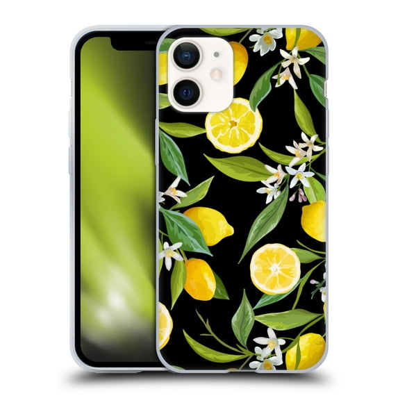Head Case Designs Officially Licensed Haroulita Fruits Flowers And Lemons Soft Gel Case Compatible with Apple iPhone 12 Mini