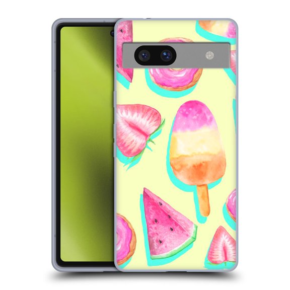 Head Case Designs Officially Licensed Haroulita Fruits Fruity Soft Gel Case Compatible with Google Pixel 7a