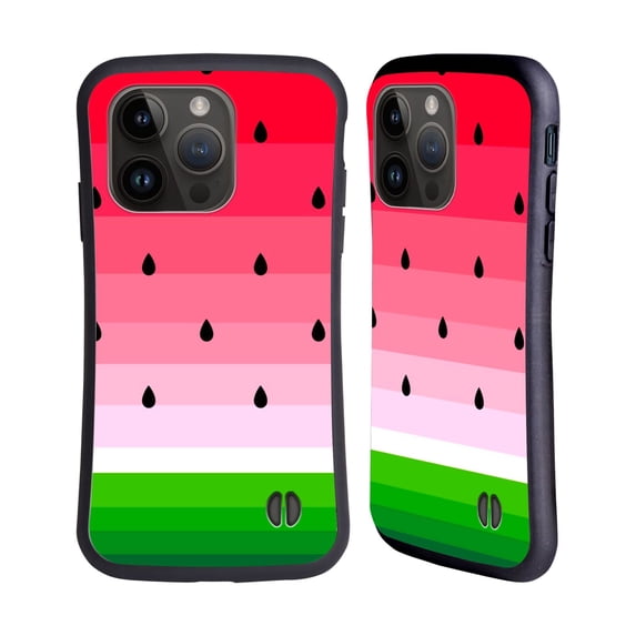 Head Case Designs Officially Licensed Haroulita Fruits Watermelon Hybrid Case Compatible with Apple iPhone 15 Pro