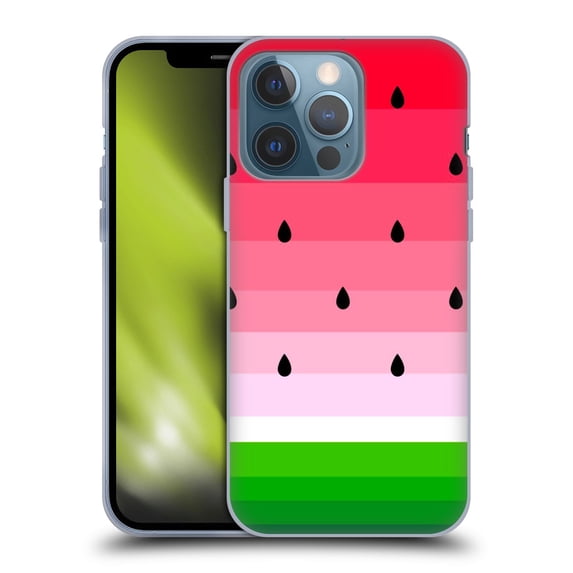 Head Case Designs Officially Licensed Haroulita Fruits Watermelon Soft Gel Case Compatible with Apple iPhone 13 Pro