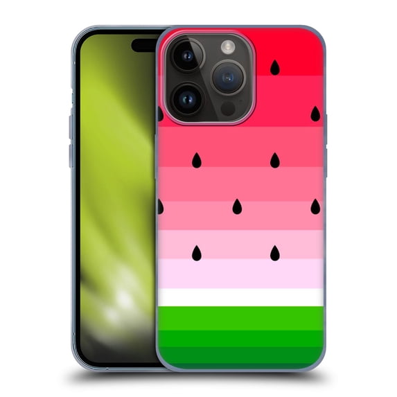Head Case Designs Officially Licensed Haroulita Fruits Watermelon Soft Gel Case Compatible with Apple iPhone 15 Pro