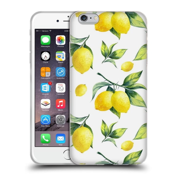 Head Case Designs Officially Licensed Haroulita Fruits White Lemons Soft Gel Case Compatible with Apple iPhone 6 Plus / iPhone 6s Plus