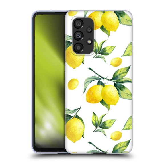 Head Case Designs Officially Licensed Haroulita Fruits White Lemons Soft Gel Case Compatible with Samsung Galaxy A53 5G (2022)