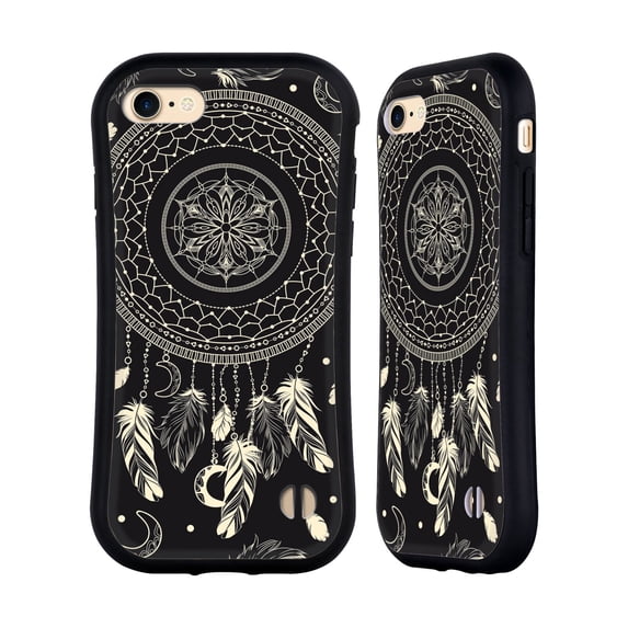 Head Case Designs Officially Licensed Haroulita Magick - Tarot - Mystical Dreamcatcher Hybrid Case Compatible with Apple iPhone 7 / 8 / SE 2020 & 2022