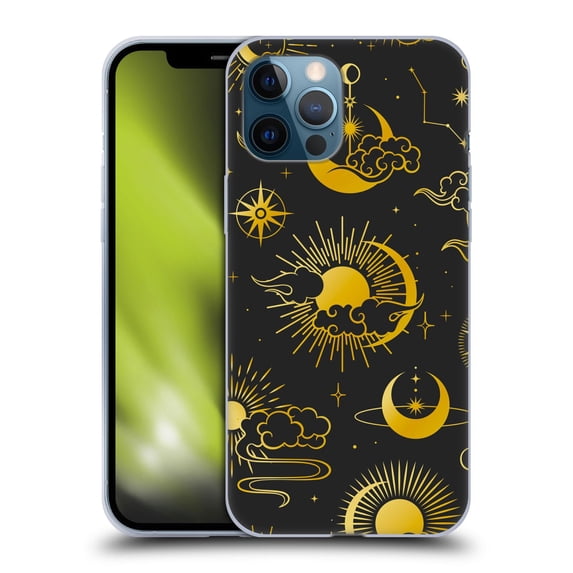 Head Case Designs Officially Licensed Haroulita Magick - Tarot - Mystical Sun Moon Stars Soft Gel Case Compatible with Apple iPhone 12 Pro Max