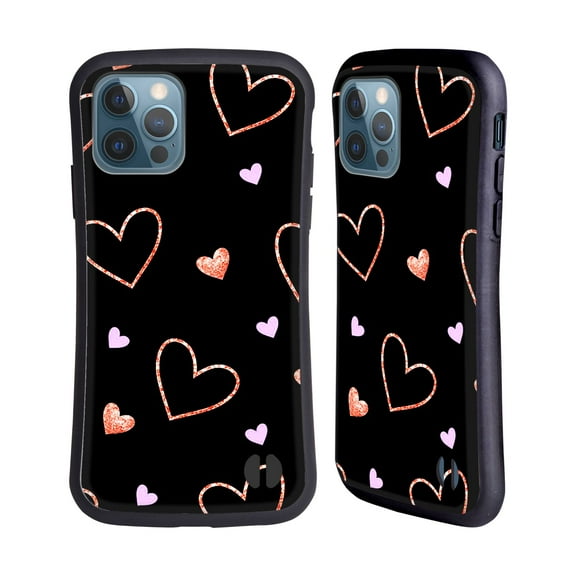 Head Case Designs Officially Licensed Haroulita Patterns 2 Hearts Hybrid Case Compatible with Apple iPhone 12 / iPhone 12 Pro