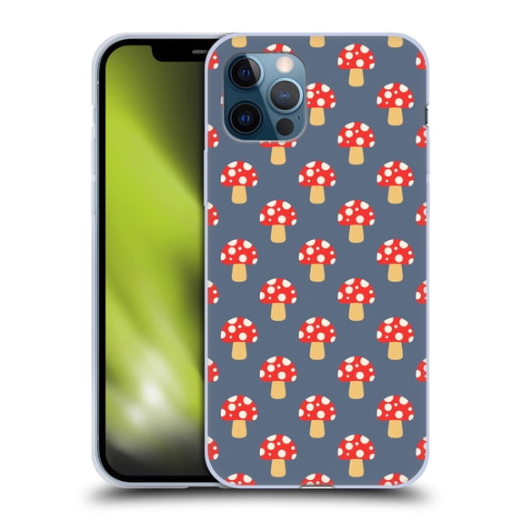Head Case Designs Officially Licensed Haroulita Patterns 2 Mushroom Soft Gel Case Compatible with Apple iPhone 12 / iPhone 12 Pro