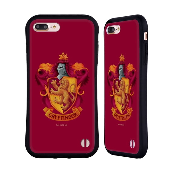 Head Case Designs Officially Licensed Harry Potter Chamber Of Secrets I Gryffindor Crest Hybrid Case Compatible with Apple iPhone 7 Plus / iPhone 8 Plus