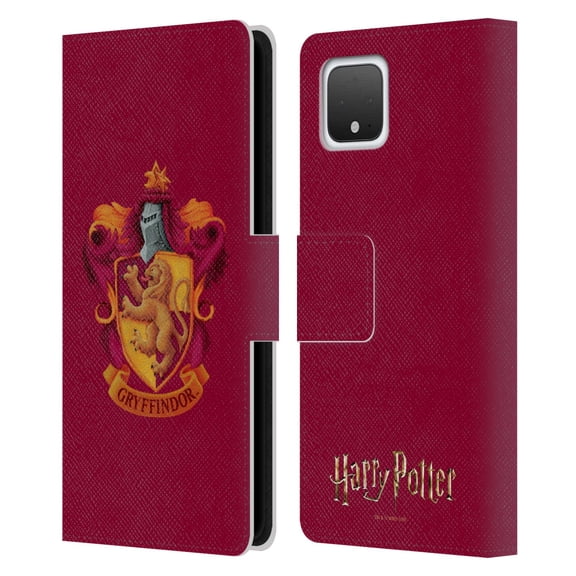 Head Case Designs Officially Licensed Harry Potter Chamber Of Secrets I Gryffindor Crest Leather Book Wallet Case Cover Compatible with Google Google Pixel 4