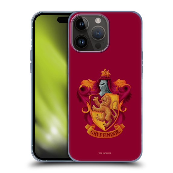 Head Case Designs Officially Licensed Harry Potter Chamber Of Secrets I Gryffindor Crest Soft Gel Case Compatible with Apple iPhone 15 Pro Max