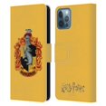 thumbnail image 1 of Head Case Designs Officially Licensed Harry Potter Chamber Of Secrets I Hufflepuff Crest Leather Book Wallet Case Cover Compatible with Apple iPhone 12 / iPhone 12 Pro, 1 of 6
