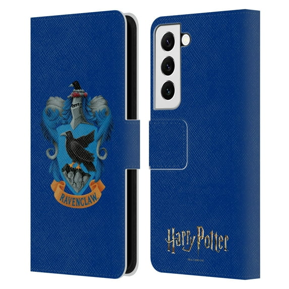 Head Case Designs Officially Licensed Harry Potter Chamber Of Secrets I Ravenclaw Crest Leather Book Wallet Case Cover Compatible with Samsung Galaxy S22 5G