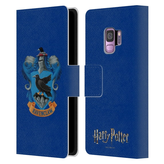 Head Case Designs Officially Licensed Harry Potter Chamber Of Secrets I Ravenclaw Crest Leather Book Wallet Case Cover Compatible with Samsung Galaxy S9