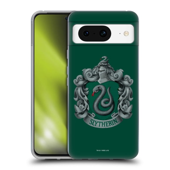 Head Case Designs Officially Licensed Harry Potter Chamber Of Secrets I Slytherin Crest Soft Gel Case Compatible with Google Pixel 8