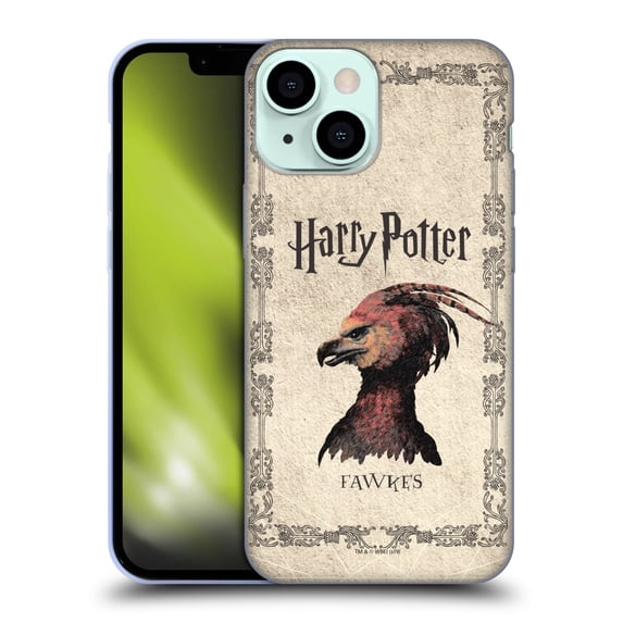 Head Case Designs Officially Licensed Harry Potter Chamber Of Secrets II Fawkes Phoenix Creature Soft Gel Case Compatible with Apple iPhone 13 Mini