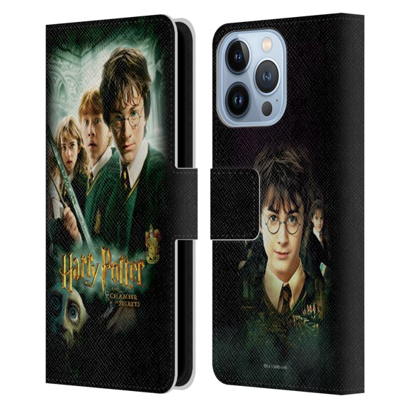 Head Case Designs Officially Licensed Harry Potter Chamber Of Secrets III Movie Poster Leather Book Wallet Case Cover Compatible with Apple iPhone 13 Pro