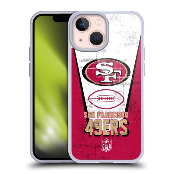 Head Case Designs NFL San Francisco 49ers Logo Art Banner Soft Gel Case for Apple iPhone 13 Mini