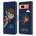 thumbnail image 1 of Head Case Designs Officially Licensed Harry Potter Deathly Hallows I Characters Leather Book Wallet Case Cover Compatible with Google Pixel 7a, 1 of 6