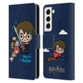 thumbnail image 1 of Head Case Designs Officially Licensed Harry Potter Deathly Hallows I Characters Leather Book Wallet Case Cover Compatible with Samsung Galaxy S22 5G, 1 of 6