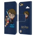 thumbnail image 1 of Head Case Designs Officially Licensed Harry Potter Deathly Hallows I Characters Leather Book Wallet Case Cover Compatible with Apple iPod Touch 5G 5th Gen, 1 of 6