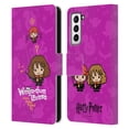 thumbnail image 1 of Head Case Designs Officially Licensed Harry Potter Deathly Hallows I Hermione Ron Spell Leather Book Wallet Case Cover Compatible with Samsung Galaxy S21 5G, 1 of 6