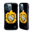 thumbnail image 1 of Head Case Designs Officially Licensed Harry Potter Deathly Hallows I Hufflepuff Crest Hybrid Case Compatible with Apple iPhone 13 Pro, 1 of 7