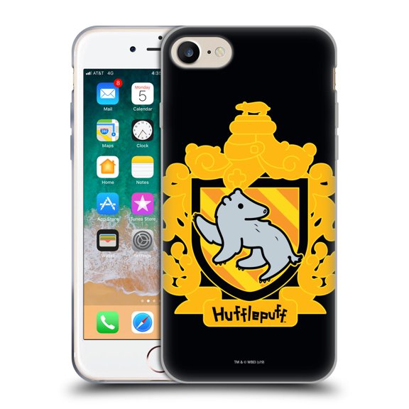 Head Case Designs Officially Licensed Harry Potter Deathly Hallows I Hufflepuff Crest Soft Gel Case Compatible with Apple iPhone 7 / 8 / SE 2020 & 2022