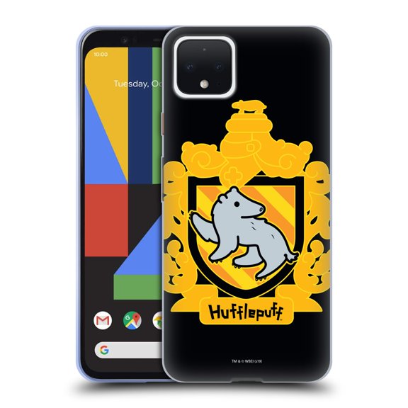 Head Case Designs Officially Licensed Harry Potter Deathly Hallows I Hufflepuff Crest Soft Gel Case Compatible with Google Pixel 4