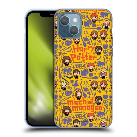 Head Case Designs Officially Licensed Harry Potter Deathly Hallows I Mischief Managed Soft Gel Case Compatible with Apple iPhone 13