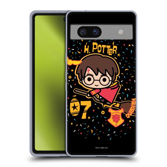 Head Case Designs Officially Licensed Harry Potter Deathly Hallows I Quidditch Broom Soft Gel Case Compatible with Google Pixel 7a