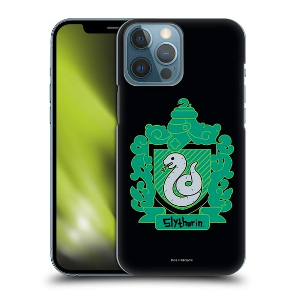 Head Case Designs Officially Licensed Harry Potter Deathly Hallows I Slytherin Crest Hard Back Case Compatible with Apple iPhone 13 Pro Max