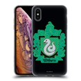 thumbnail image 1 of Head Case Designs Officially Licensed Harry Potter Deathly Hallows I Slytherin Crest Soft Gel Case Compatible with Apple iPhone XS Max, 1 of 7