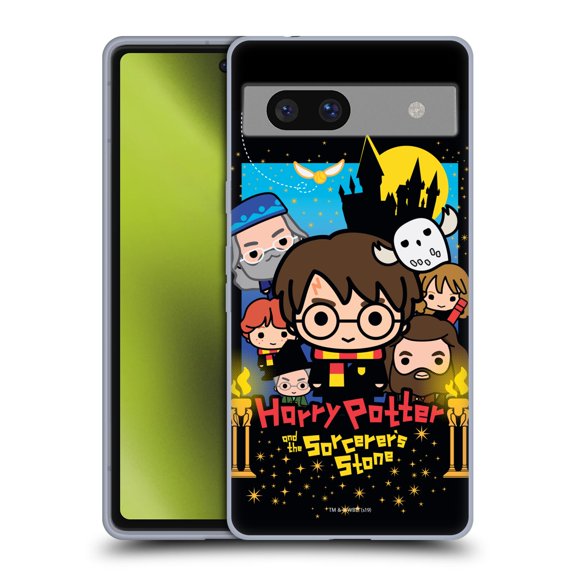 Head Case Designs Officially Licensed Harry Potter Deathly Hallows I Sorcerer's Stone Soft Gel Case Compatible with Google Pixel 7a