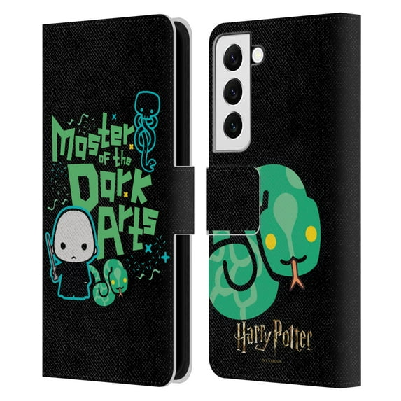 Head Case Designs Officially Licensed Harry Potter Deathly Hallows I Voldemort Leather Book Wallet Case Cover Compatible with Samsung Galaxy S22 5G