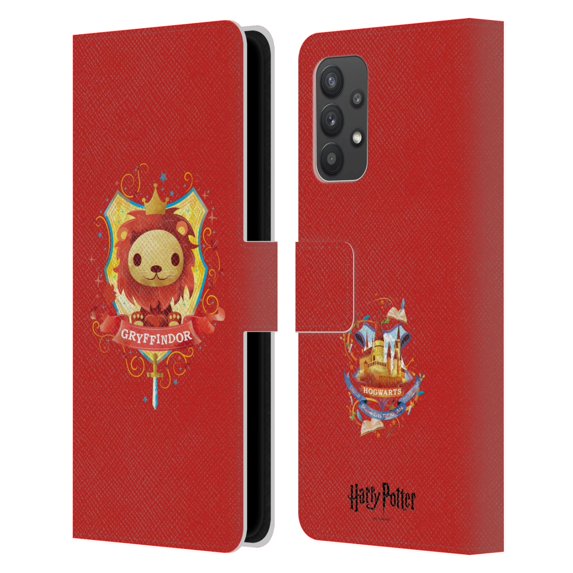 Head Case Designs Officially Licensed Harry Potter Deathly Hallows II Gryffindor Leather Book Wallet Case Cover Compatible with Samsung Galaxy A32 5G / M32 5G (2021)
