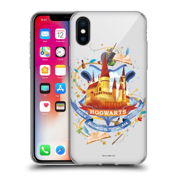 Head Case Designs Officially Licensed Harry Potter Deathly Hallows II Hogwarts Soft Gel Case Compatible with Apple iPhone X / iPhone XS