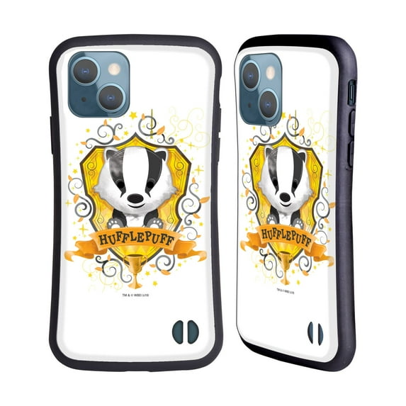 Head Case Designs Officially Licensed Harry Potter Deathly Hallows II Hufflepuff Hybrid Case Compatible with Apple iPhone 13