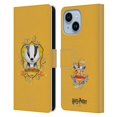 thumbnail image 1 of Head Case Designs Officially Licensed Harry Potter Deathly Hallows II Hufflepuff Leather Book Wallet Case Cover Compatible with Apple iPhone 14 Plus, 1 of 6