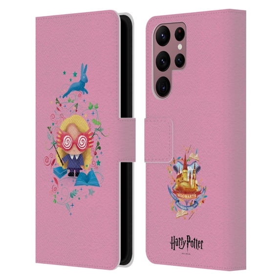 Head Case Designs Officially Licensed Harry Potter Deathly Hallows II Luna Lovegood Leather Book Wallet Case Cover Compatible with Samsung Galaxy S22 Ultra 5G